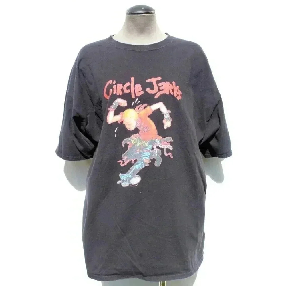 Vintage Circle Jerks Shawn Kerri Comic Punk Shirt Black Flag Band Skate 2XL